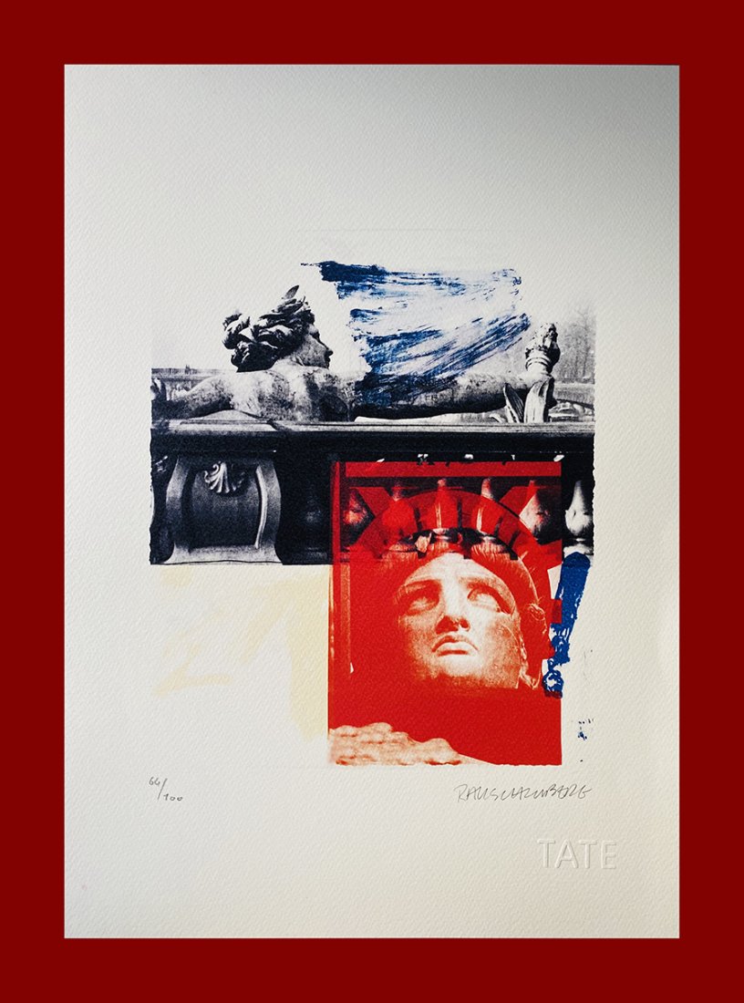 Robert Rauschenberg - For Ferraro: Robert Rauschenberg "For Ferrarp". Beautiful original lithograph by the american master Robert Rauschenberg. Limited edition, hand numbered on lower left margin. Lithograph, signed on plate on the rig