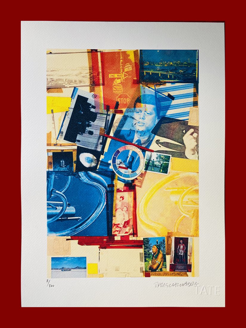 Robert Rauschenberg - Untitled: Robert Rauschenberg "Untitled". Beautiful original lithograph by the american master Robert Rauschenberg. Limited edition, hand numbered on lower left margin. Lithograph, signed on plate on the right