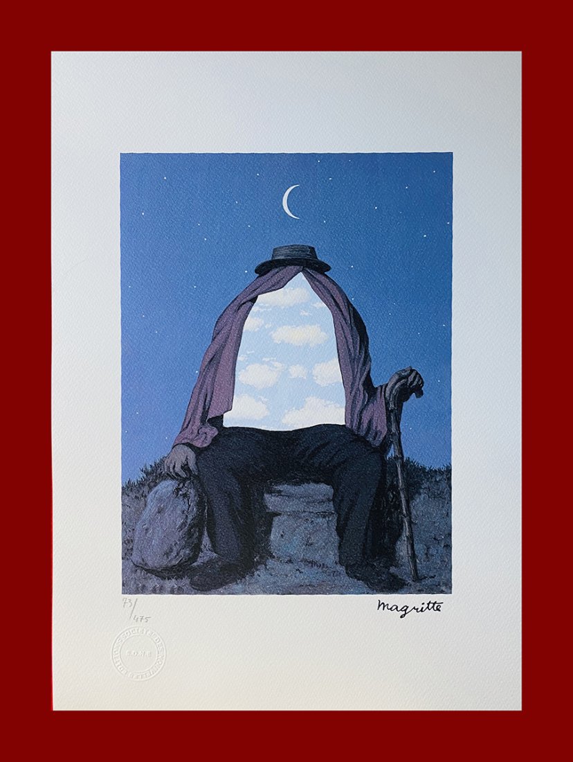 René Magritte - The Healer: René Magritte "The Healer". Beautiful lithograph by the belgian master René Magritte. Limited edition, hand numbered on lower left margin. Published by Societé Des Nouvelles Editions OPTA. Lithogra