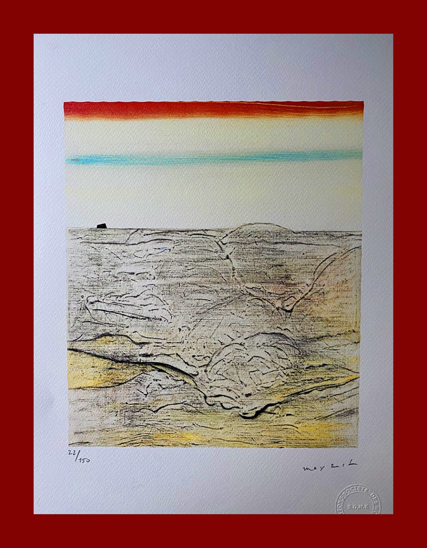 Max Ernst - The Sea: Max Ernst "The Sea". Beautiful lithograph by the german master Max Ernst. Limited edition, hand numbered on lower left margin. Published by Societé Des Nouvelles Editions OPTA in collaboration with E