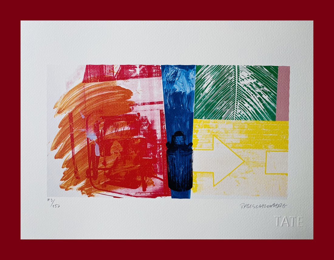 Robert Rauschenberg - Urban Bourbon: Robert Rauschenberg "Urban Bourbon". Beautiful original lithograph by the american master Robert Rauschenberg. Limited edition, hand numbered on lower left margin. Lithograph, signed on plate on the r
