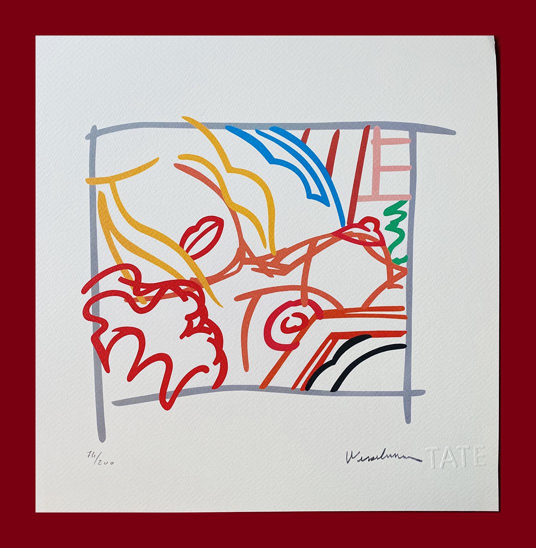 Tom Wesselmann - Bedroom Blonde Doodle: Tom Wesselmann "Bedroom Blonde Doodle". Beautiful original lithograph by the american master Robert Rauschenberg. Limited edition, hand numbered on lower left margin. Lithograph, signed on plate on th