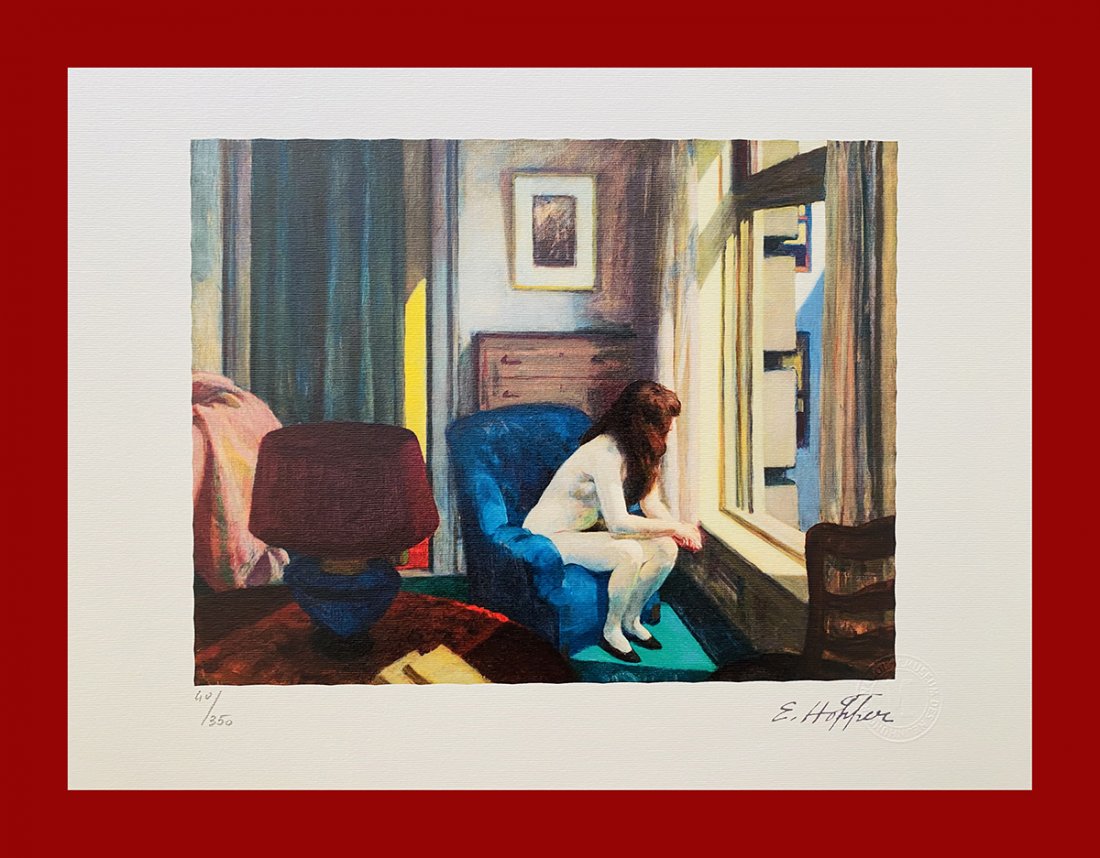 Edward Hopper - 11:00 A.M: Edward Hopper "11:00 A.M". Beautiful lithograph by the american master Edward Hopper. Limited edition, hand numbered on lower left margin. Published by Birkhauser Kunstverlag, Basel. Lithograph, signe