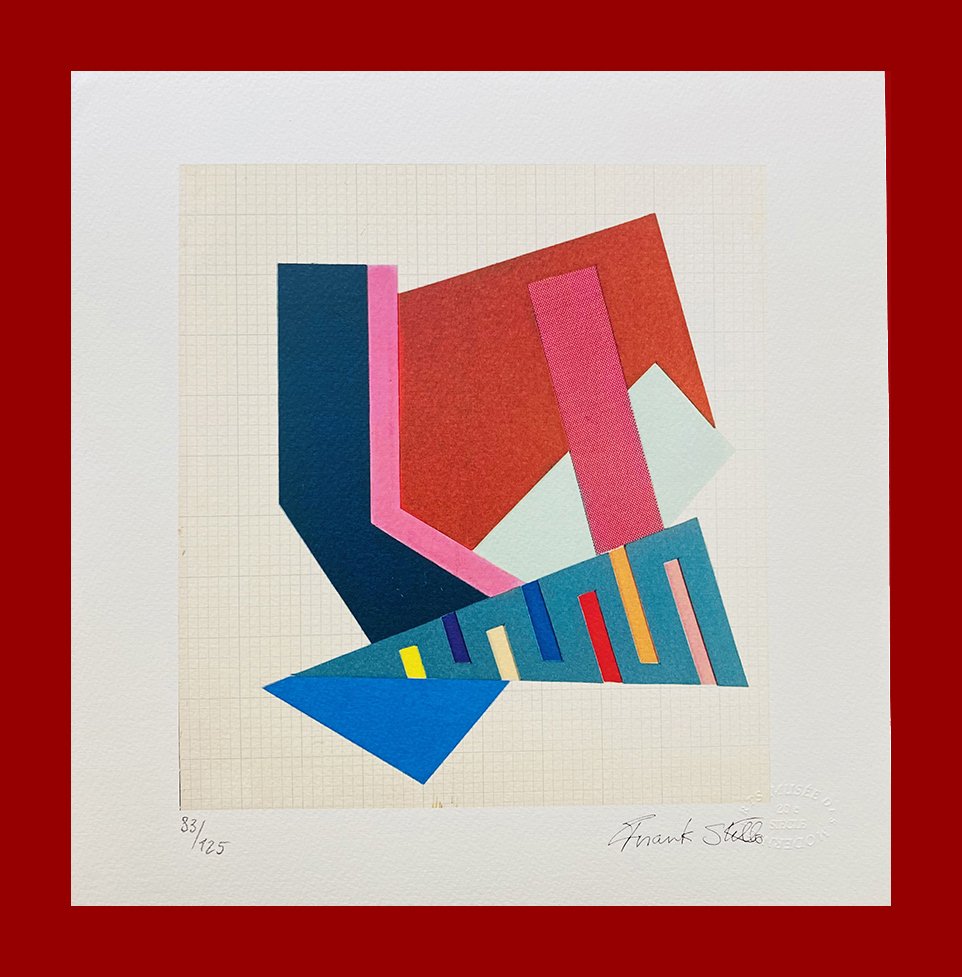 Frank Stella - Kozangrodek: Frank Stella "Kozangrodek". Beautiful lithograph by the american master Frank Stella. Limited edition, hand numbered on lower left margin. Published by Editions du Rhin, Strasbourg. Lithograph, signed