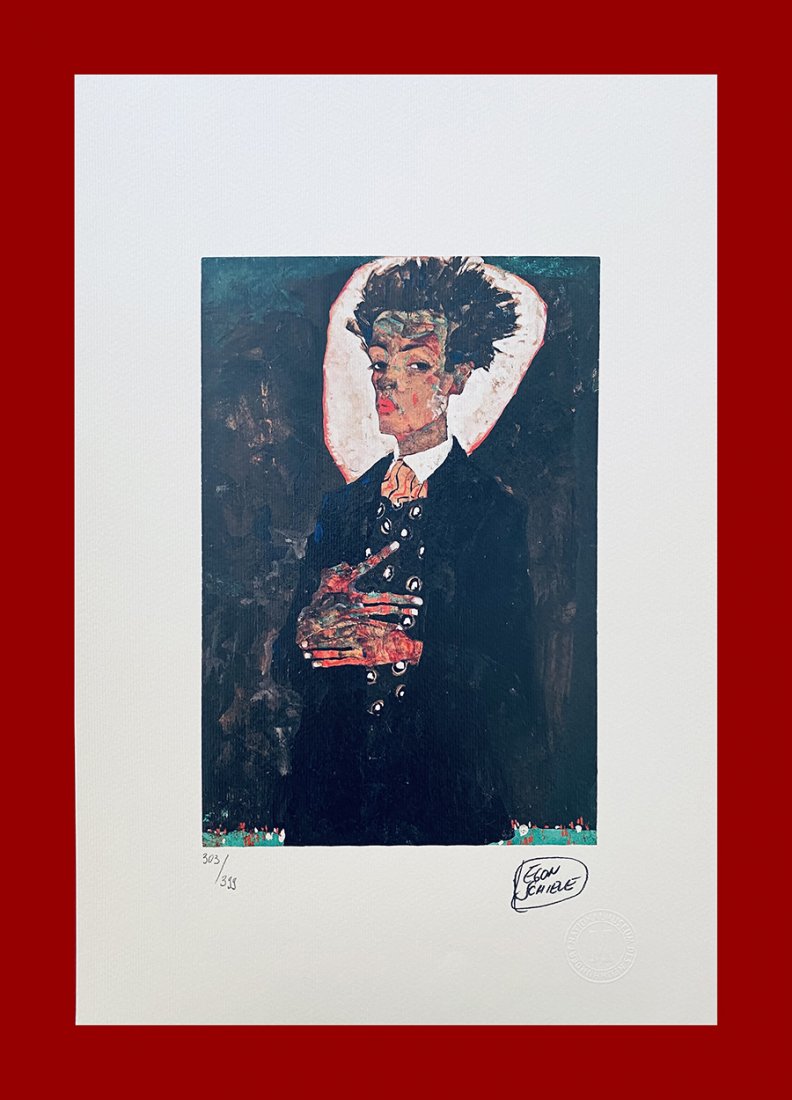 Egon Schiele - Selfportrait with Gilet (1 of 8)