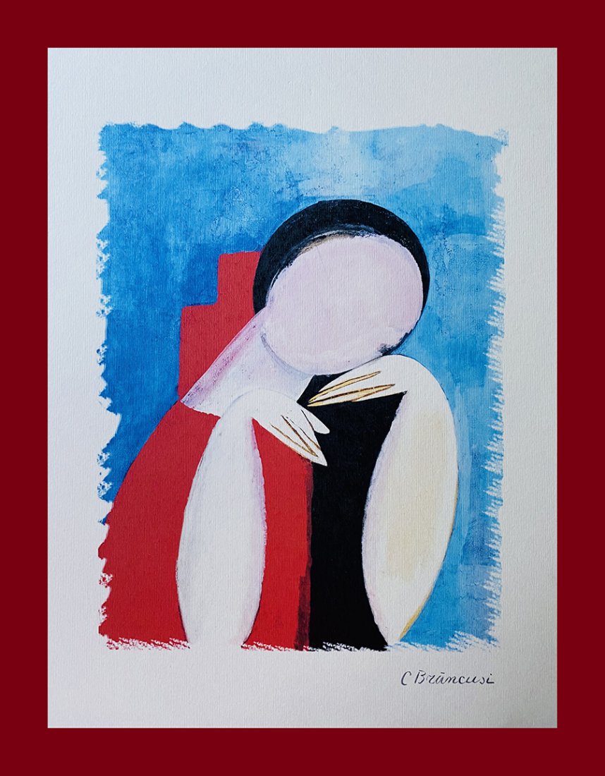 Constantin Brancusi - Study for M.lle Pogany: Constantin Brancusi "Study for M.lle Pogany". Beautiful lithograph by the romanian master Constantin Brancusi. Limited edition. Published by Centre Pompidou, Paris. Lithograph, signed on plate on the