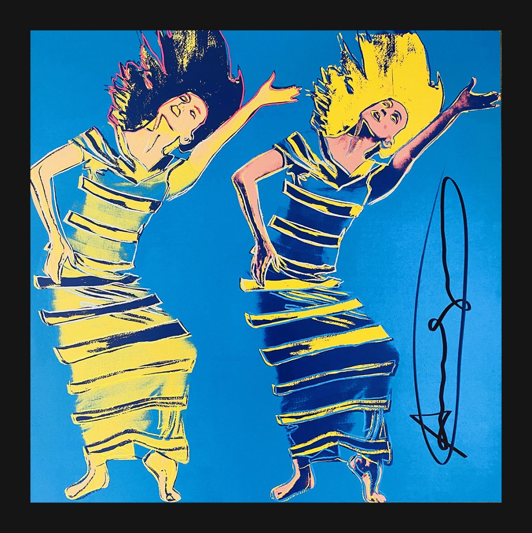 Andy Warhol - Satyric Festival Song: Andy Warhol "Satyric Festival Song" beautiful original HAND SIGNED screen print poster on Lenox Paper attributed to the american pop art master Andy Warhol. Size: 70x70 cm. Hand signed on lower margin