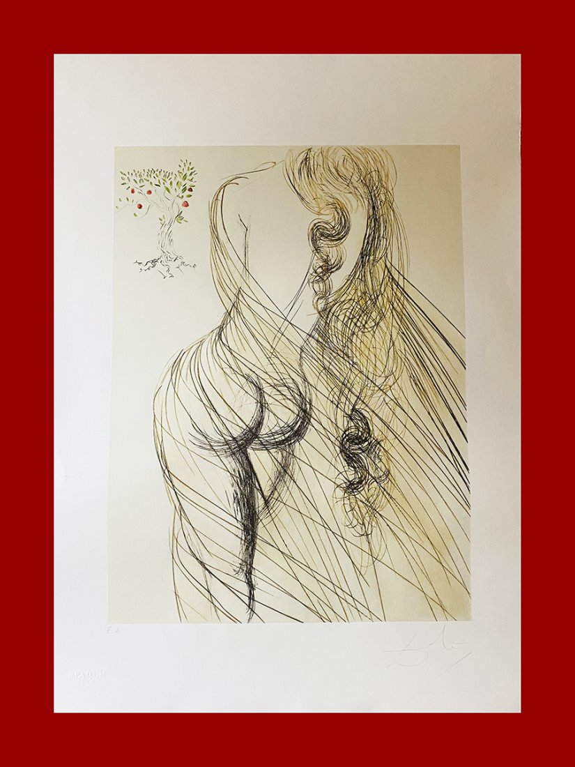 Salvador DalÃ¬ (attr.) - Apollinaire: Salvador Dali "Apollinaire" beautiful original HAND SIGNED and hand coloured lithograph on Arches Paper attributed to the spanish master Salvador DalÃ¬, from the serie: "Apollinaire". Size: 56x76 cm