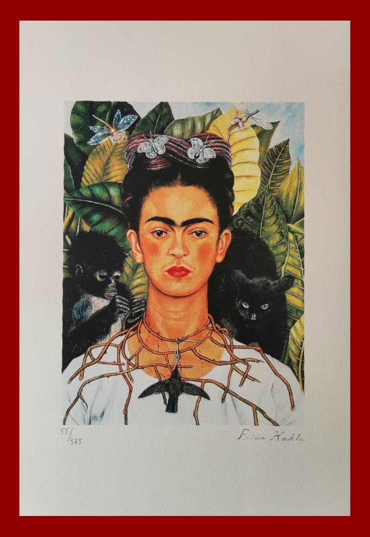 Frida Kahlo - Self-Portrait with Black Cat (1 of 7)