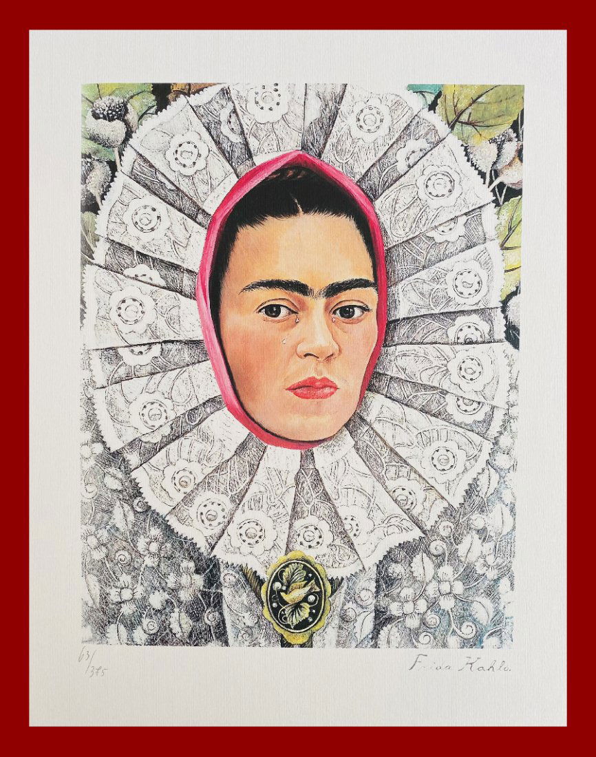 Frida Kahlo - Selfportrait as Tehuana: Frida Kahlo "Selfportrait as Tehuana". Beautiful Giclee work printed after the work by Frida Kahlo. Limited edition, hand numbered on lower left margin. Fine Art Giclee Technique, print-signed on the