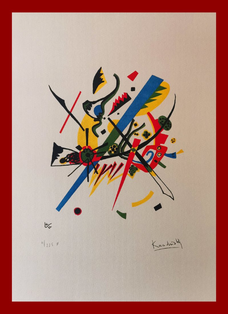 Wassily Kandinsky - Small Worlds I: Wassily Kandinsky "Small Worlds I". Beautiful Giclee work printed after the work by Wassily Kandinsky. Limited edition, hand numbered on lower left margin. Print-signed on the lower right margin. Fine