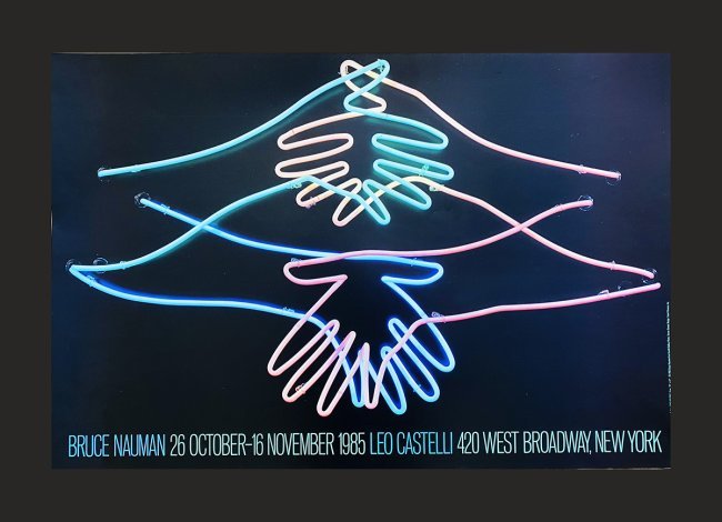 Bruce Nauman - Welcome: Bruce Nauman "Welcome" beautiful unsigned chromolithograph on fine art Paper by the master Bruce Nauman. Shipped with care, fast shipping in 3-4 days all over the world, 1-2 days in Europe.