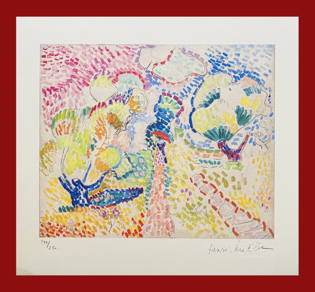 Henri Matisse - Olive Trees at Collioure: Henri Matisse "Olive Trees at Collioure" Giclee Fine Art Print after an original work. Print-signed lower right, numbered lower left. Decorative Blindstamp on the print and Certificate of Edition prov