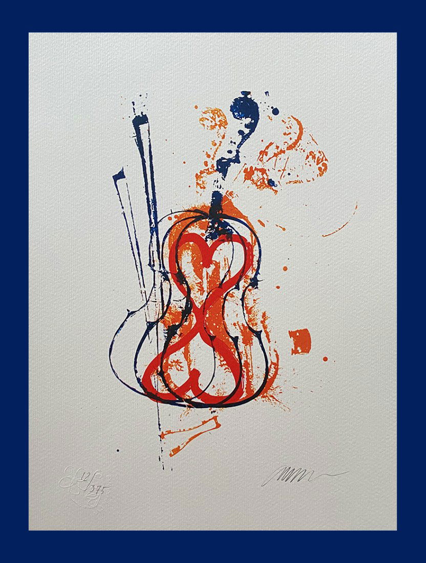 Fernandez Arman - Violin: Fernandez Arman "Violin". Giclee Fine Art Print after an original work. Print-signed lower right, hand-numbered. Decorative Blindstamp and Adhesive of Edition on the print. Excellent conditions. Shipp