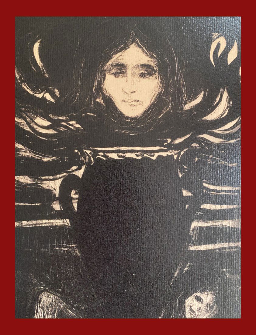 Edvard Munch - The Urn: Edvard Munch "The Urn" Giclee Fine Art Print after an original work. Print-signed lower right, numbered lower left. Decorative Blindstamp on the print and Certificate of Edition provided. Excellent co