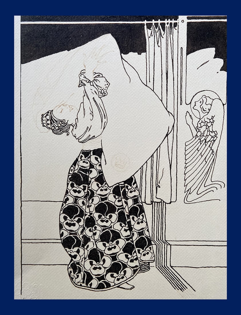 Koloman Moser - Illustration: Koloman Moser "Illustration". Giclee Fine Art Print after an original work. Print-signed lower right, hand-numbered. Decorative Blindstamp and Adhesive of Edition on the print. Excellent conditions. S