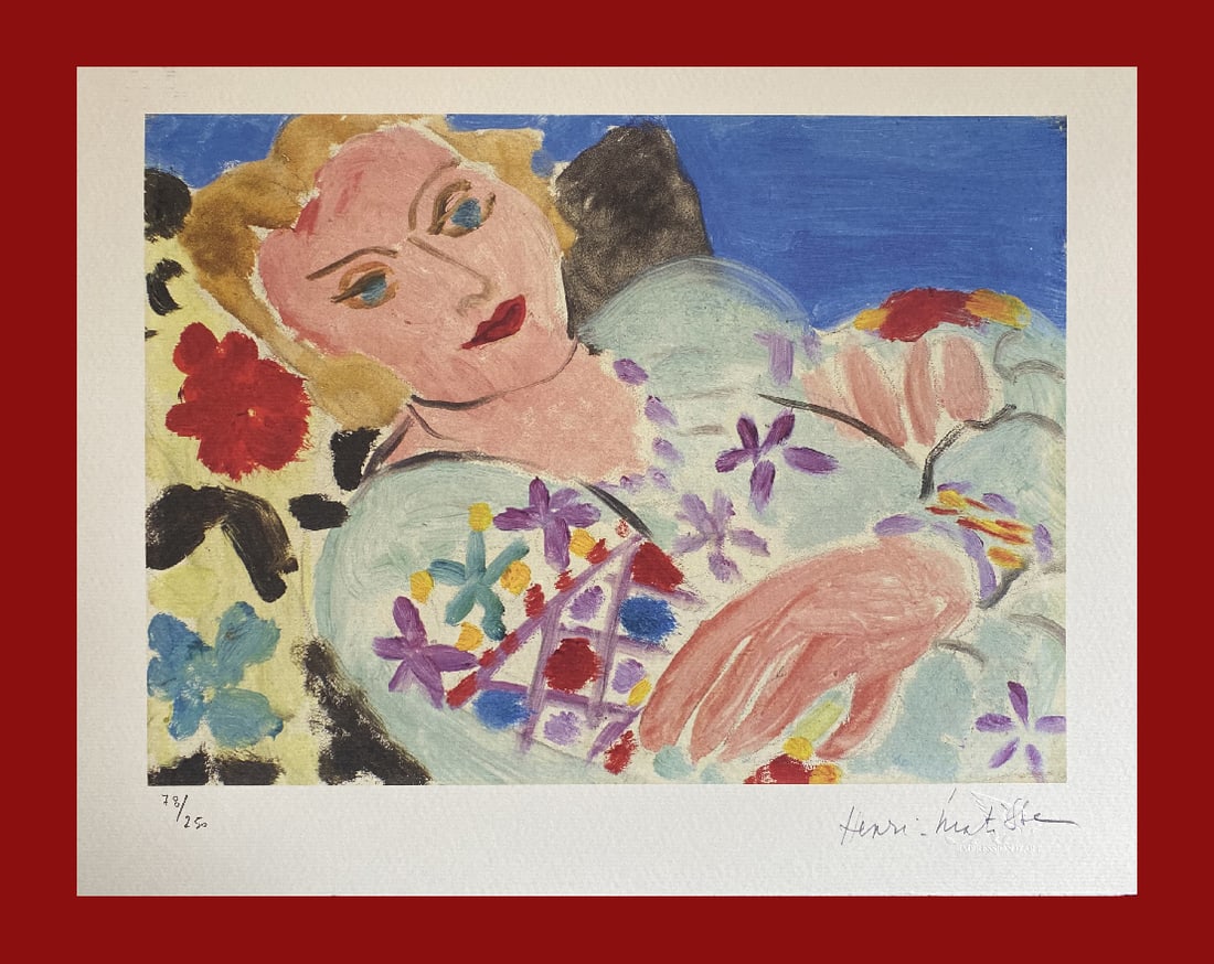 Henri Matisse - The Romanian Blouse: Henri Matisse "The Romanian Blouse" Giclee Fine Art Print after an original work. Print-signed lower right, numbered lower left. Decorative Blindstamp on the print and Certificate of Edition provided.
