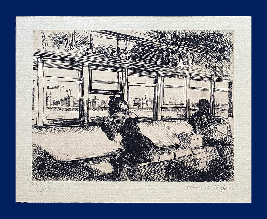 Edward Hopper - Night Shadows: Edward Hopper "Night Shadows". Giclee Fine Art Print after an original work. Print-signed lower right, hand-numbered. Decorative Blindstamp and Adhesive of Edition on the print. Excellent conditions.