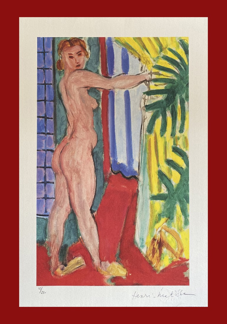 Henri Matisse - Nude: Henri Matisse "Nude" Giclee Fine Art Print after an original work. Print-signed lower right, numbered lower left. Decorative Blindstamp on the print and Certificate of Edition provided. Excellent cond