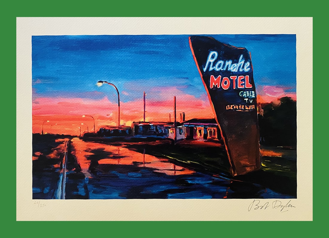 Bob Dylan - West Texas Rainy Night: Bob Dylan "West Texas Rainy Night" Fine Art Print after an original work. Print-signed lower right, numbered lower left.Excellent conditions. Shipped with care in solid tube, fast shipping in 3-4 days