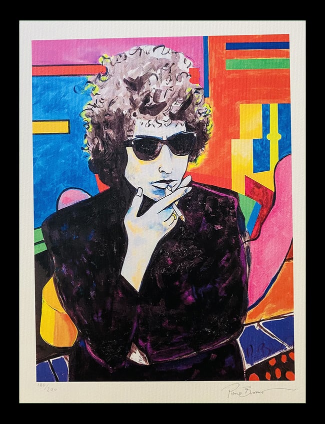 Pierce Brosnan - Bob Dylan: Pierce Brosnan "Bob Dylan" Lithpgraph after an original work. Print-signed lower right, numbered lower left.Excellent conditions. Shipped with care in solid tube, fast shipping in 3-4 days all over th