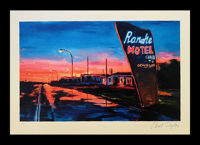 Bob Dylan - West Texas Rainy Night: Bob Dylan "West Texas Rainy Night" Fine Art Print after an original work. Print-signed lower right, numbered lower left.Excellent conditions. Shipped with care in solid tube, fast shipping in 3-4 days