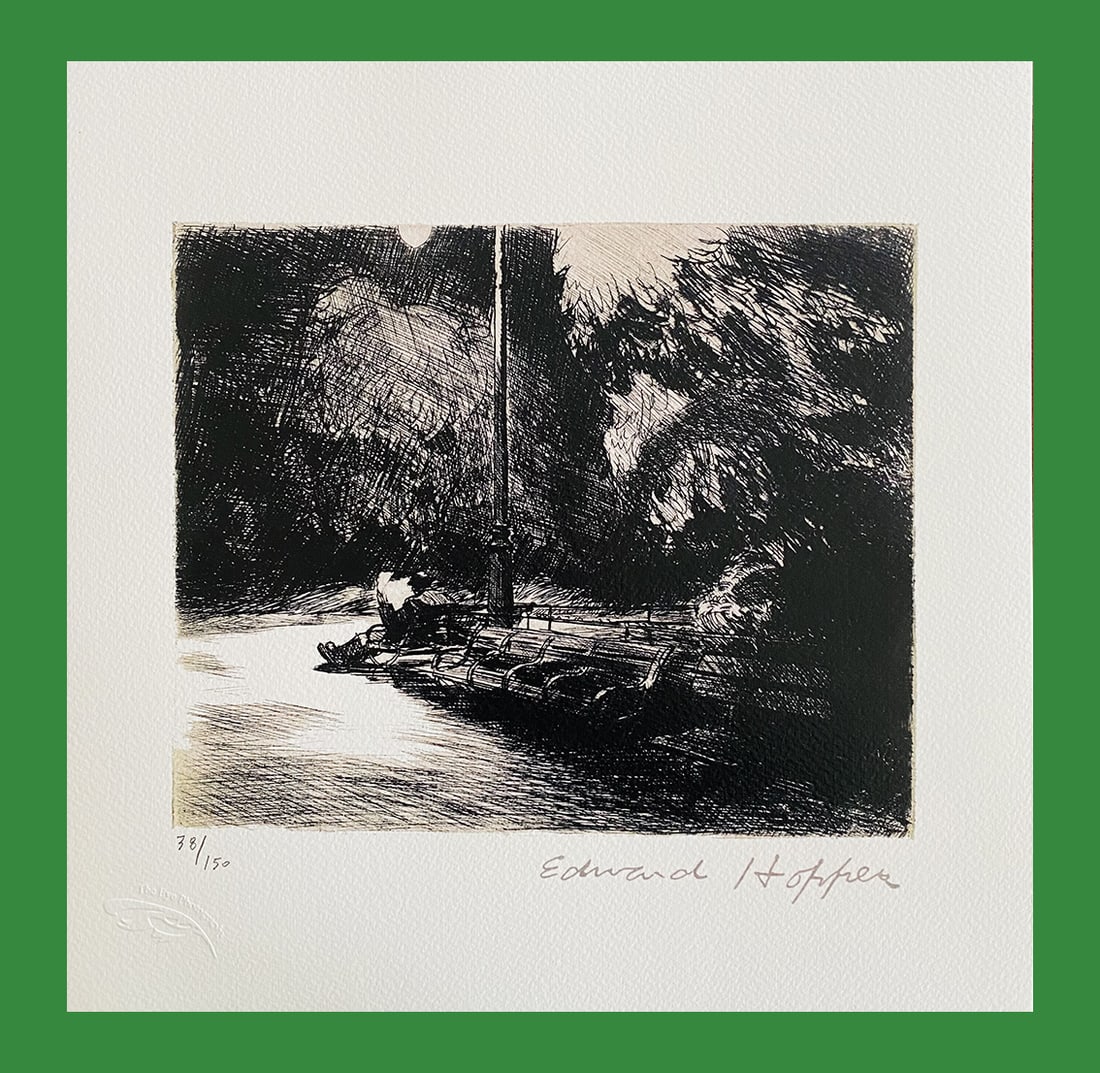 Edward Hopper - Night in the Park: Edward Hopper "Night in The Park" Giclee Fine Art Print after an original work. Dry stamp Print-signed lower right, numbered lower left.Excellent conditions. Shipped with care in solid tube, fast ship