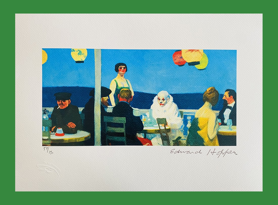Edward Hopper - Blue Night: Edward Hopper "Blue Night" Giclee Fine Art Print after an original work. Dry stamp. Print-signed lower right, numbered lower left.Excellent conditions. Shipped with care in solid tube, fast shipping i