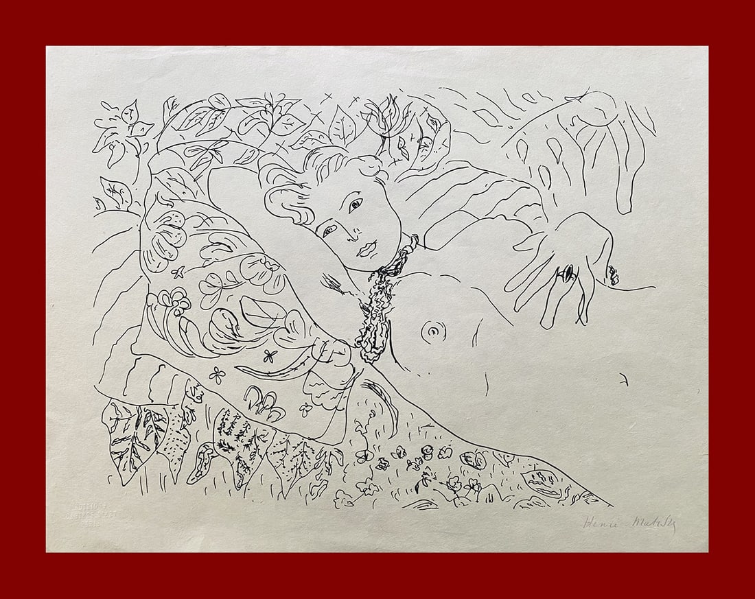 Henri Matisse - Reclined Nude: Henri Matisse "Reclined Nude" Original screenprint. Signed lower right, numbered lower left. Certificate of Edition provided. Excellent conditions. Shipped with care in solid tube, fast shipping in 3-