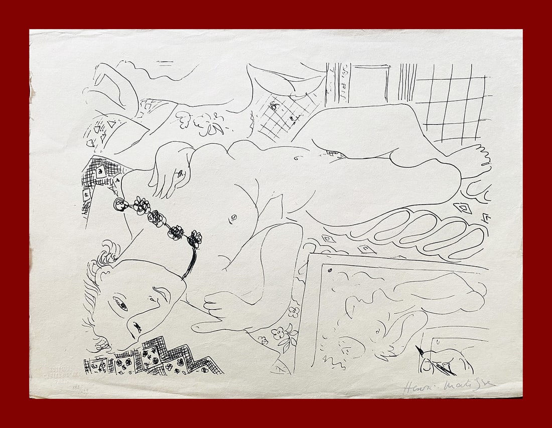 Henri Matisse - Reclined Nude: Henri Matisse "Reclined Nude" Original screenprint. Signed lower right, numbered lower left. Certificate of Edition provided. Excellent conditions. Shipped with care in solid tube, fast shipping in 3-