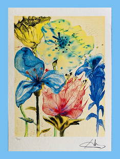 Salvador Dali - Surrealist Flowers: Salvador Dali "Surrealist Flowers" Lithograph after an original work. Print-signed lower right, numbered lower left.Excellent conditions. Shipped with care in solid tube, fast shipping in 3-4 days all