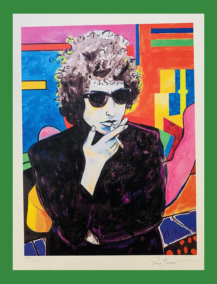 Pierce Brosnan - Bob Dylan: Pierce Brosnan "Bob Dylan" Lithpgraph after an original work. Print-signed lower right, numbered lower left.Excellent conditions. Shipped with care in solid tube, fast shipping in 3-4 days all over th