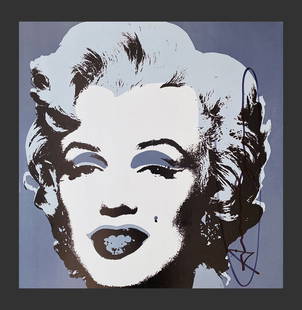 Andy Warhol - Marilyn Monroe: Andy Warhol "Marilyn Monroe" beautiful original HAND SIGNED poster on Lenox Paper attributed to the american pop art master Andy Warhol. Hand signed on the right. Certificate of Edition with the stamp