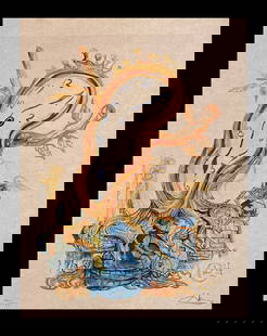 Salvador Dali - Liquid Watch: Salvador Dali "Liquid Watch" Chromolithograph after an original work. Dry stamp.Signed on the plate right, numbered lower left.Excellent conditions. Shipped with care in solid tube, fast shipping in 3