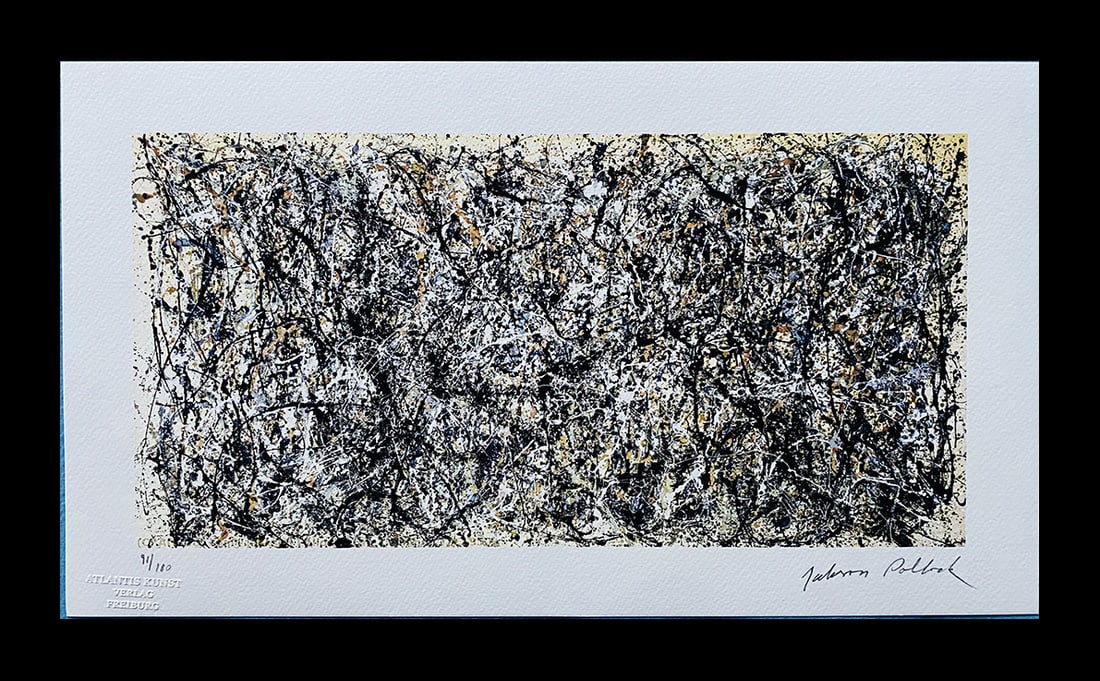 Jackson Pollock - Untitled: Jackson Pollock "Untitled" Chromolithograph after an original work. Dry stamp. Signed on the plate lower right, numbered lower to the left.Excellent conditions. Shipped with care in solid tube, fast s