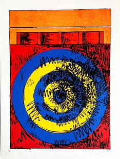 Jasper Johns - Target: Jasper Johns "Target" Chromolithograph after an original work. Dry stamp. Signed on the plate lower right, numbered lower to the left.Excellent conditions. Shipped with care in solid tube, fast shippi