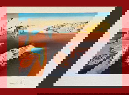 Salvador Dali - The Persistence of Memory: Salvador Dali "The Persistence of Memory" Giclee Fine Art Print after an original work. Print-signed lower right, numbered lower left. Decorative Blindstamp on the print and Certificate of Edition pro