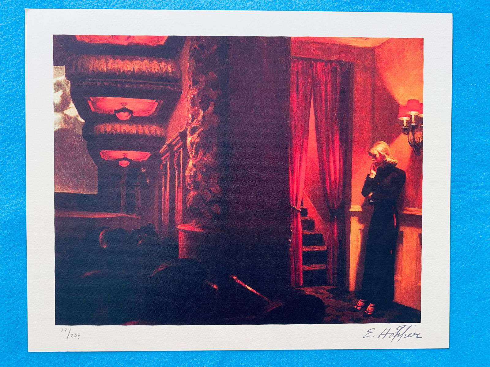 Edward Hopper - Movie in New York: Edward Hopper "Movie in New York" Chromolitograph after an original work. Print-signed lower right, numbered lower left.Excellent conditions. Shipped with care in solid tube, fast shipping in 3-4 days