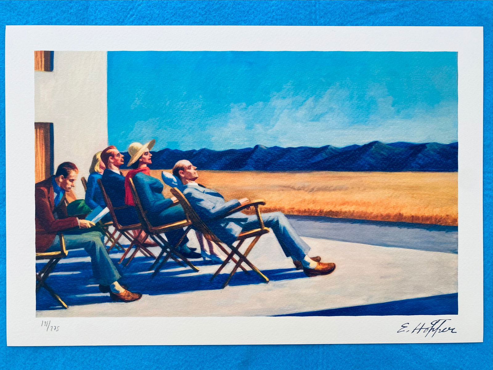Edward Hopper - Men in the Sun: Edward Hopper "Men in the Sun" Chromolitograph after an original work. Print-signed lower right, numbered lower left.Excellent conditions. Shipped with care in solid tube, fast shipping in 3-4 days al