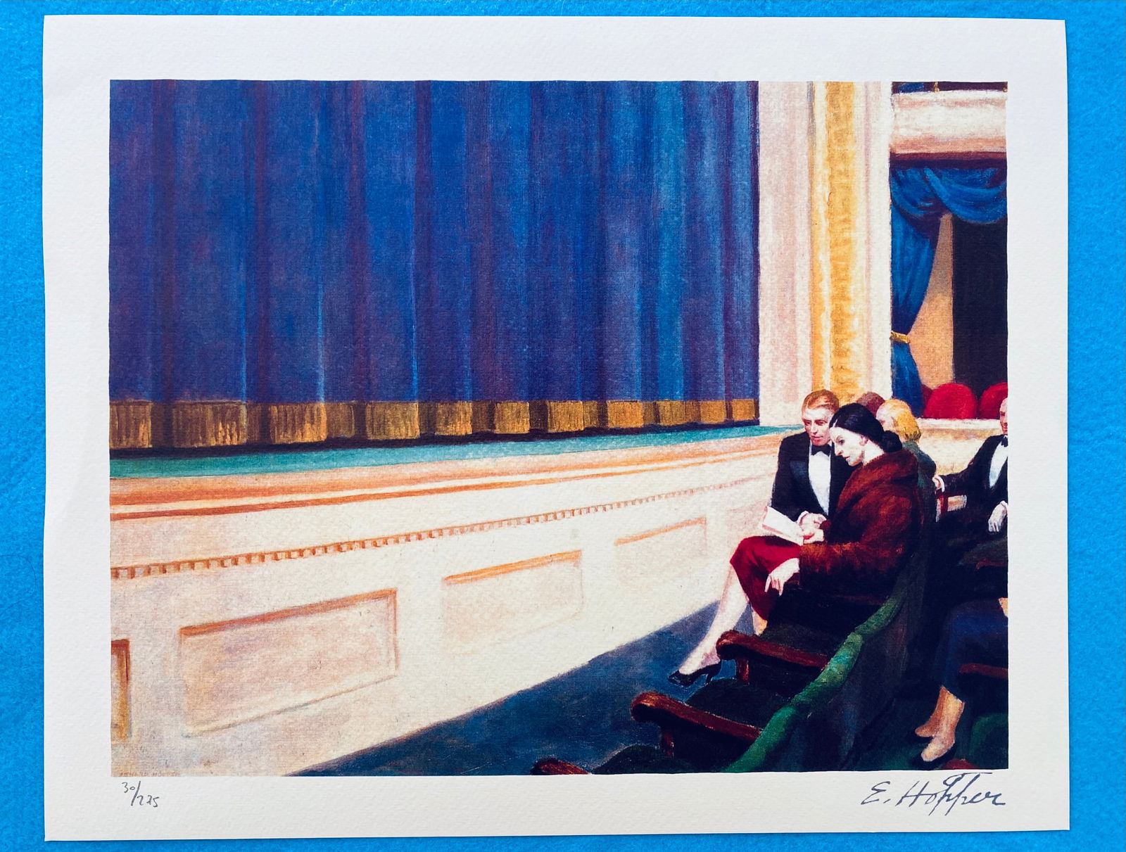 Edward Hopper - The Orchestra: Edward Hopper "The Orchestra" Chromolitograph after an original work. Print-signed lower right, numbered lower left.Excellent conditions. Shipped with care in solid tube, fast shipping in 3-4 days all