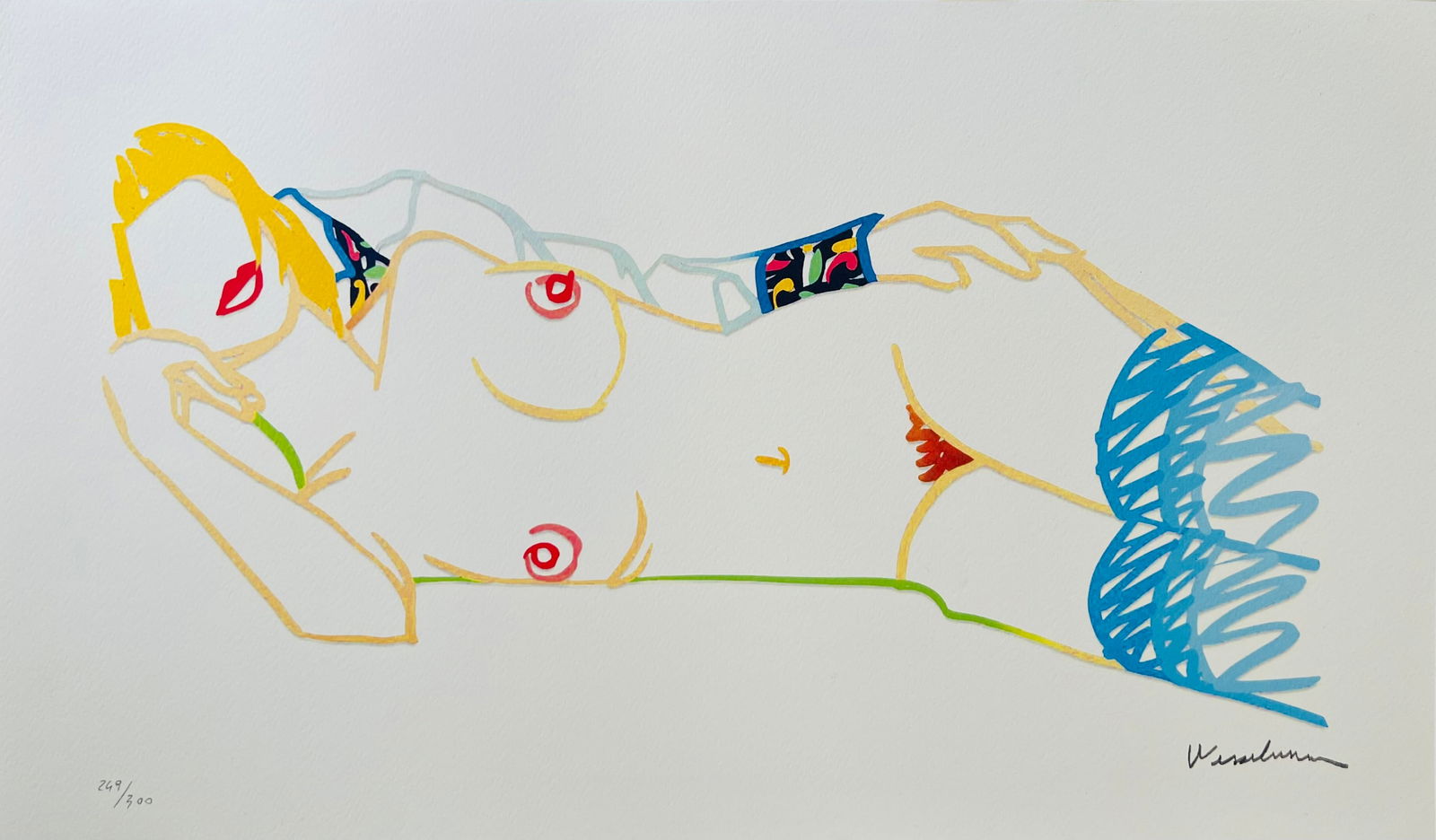 Tom Wesselmann - Monica nude with Robe and Stockings (1 of 7)