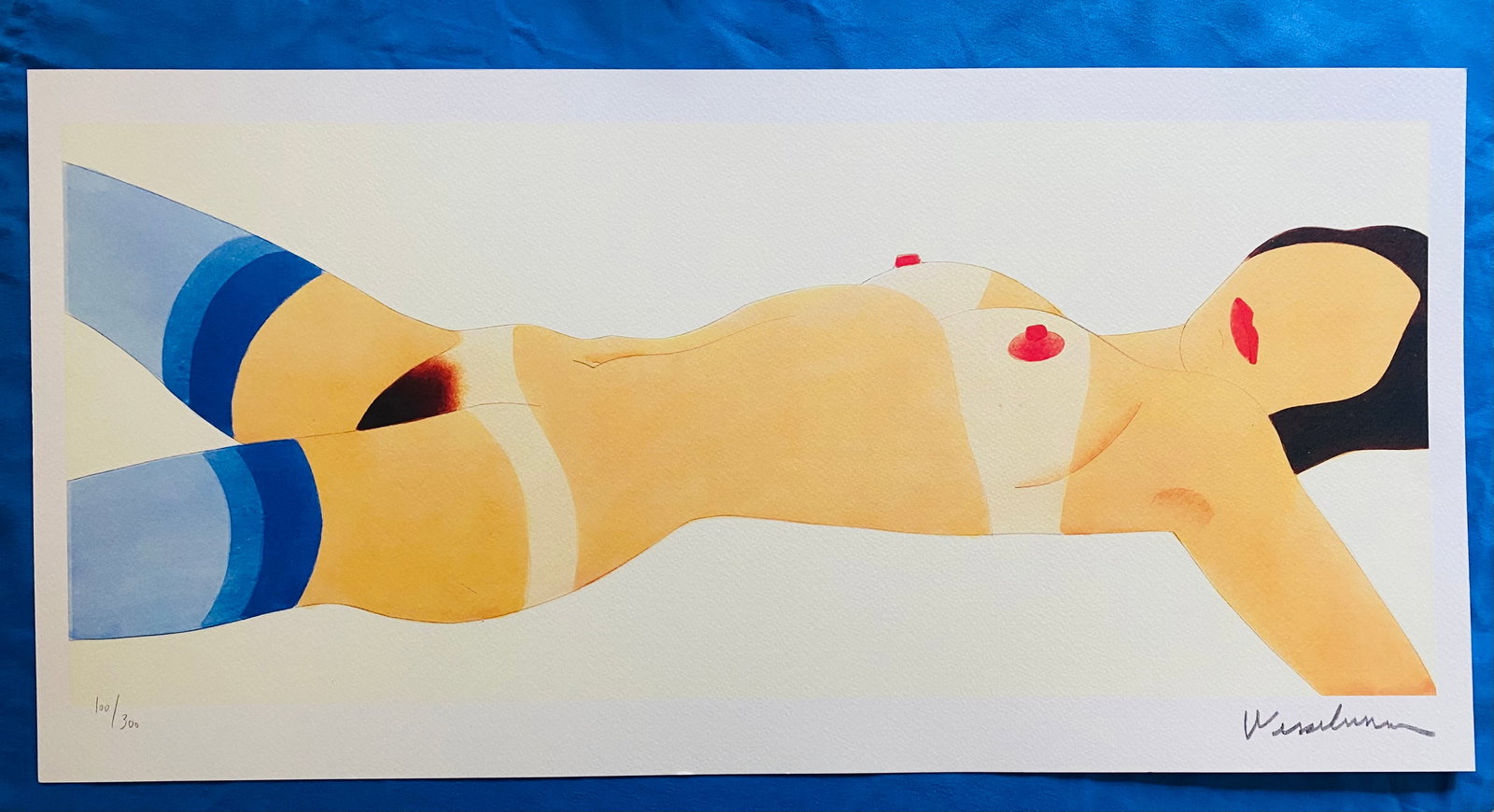 Tom Wesselmann - Stockinged Nude: Tom Wesselmann "Stockinged Nude" Chromolitograph after an original work. Print-signed lower right. Numbered lower left. Excellent conditions. Shipped with care in solid tube, fast shipping in 3-4 days