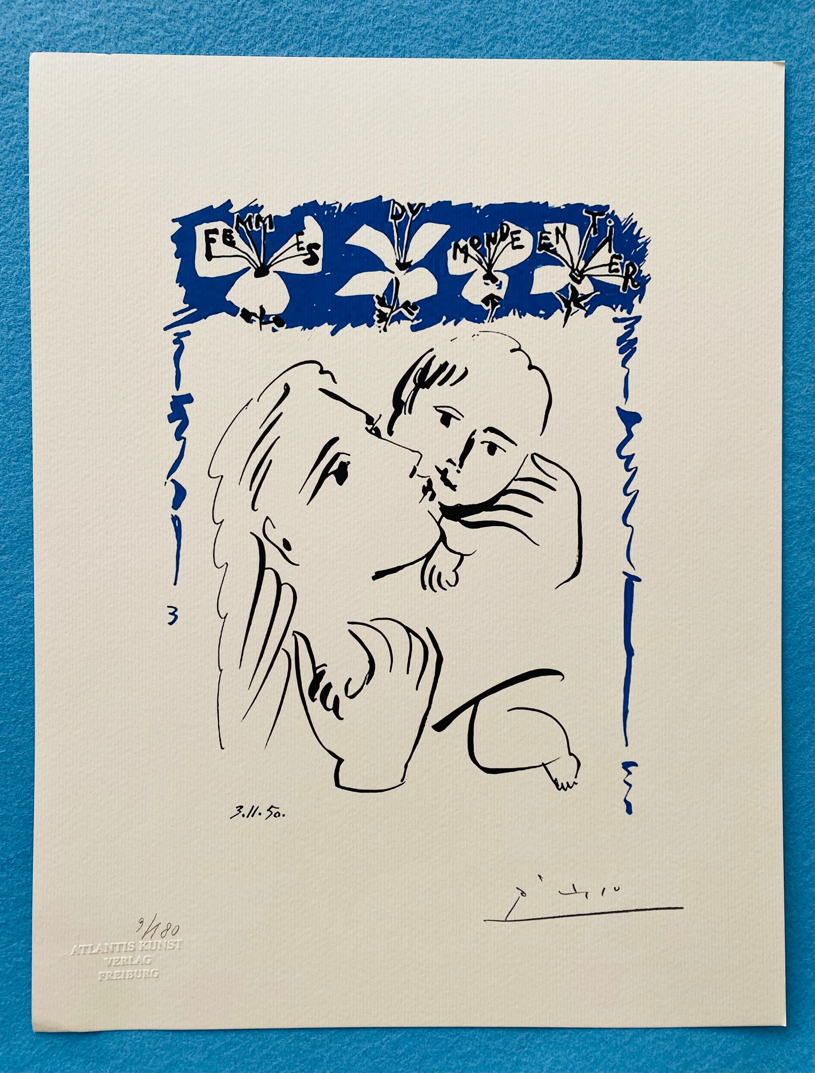 Pablo Picasso - Maternity: Pablo Picasso "Maternity" Chromolitograph after an original work. Print-signed lower right. Numbered lower left. Excellent conditions. Shipped with care in solid tube, fast shipping in 3-4 days all ov
