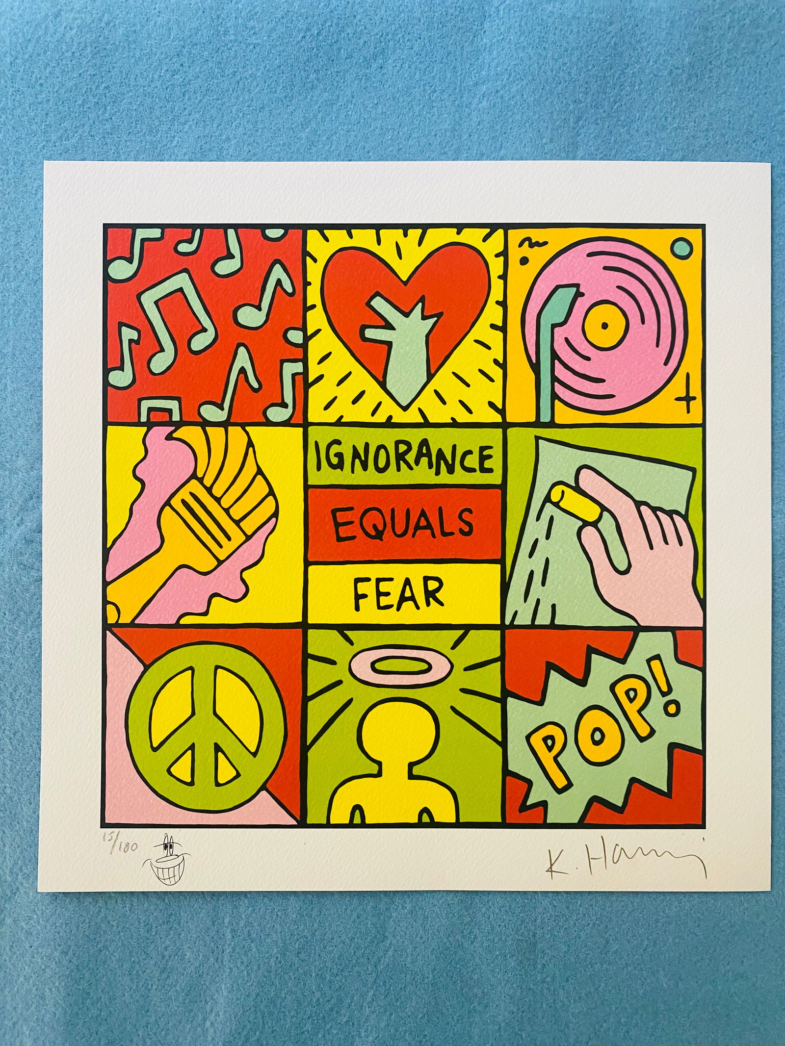 Keith Haring - Pop Shop: Keith Haring "Pop Shop" Chromolitograph after an original work. Print-signed lower right. Numbered lower left. Excellent conditions. Shipped with care in solid tube, fast shipping in 3-4 days all