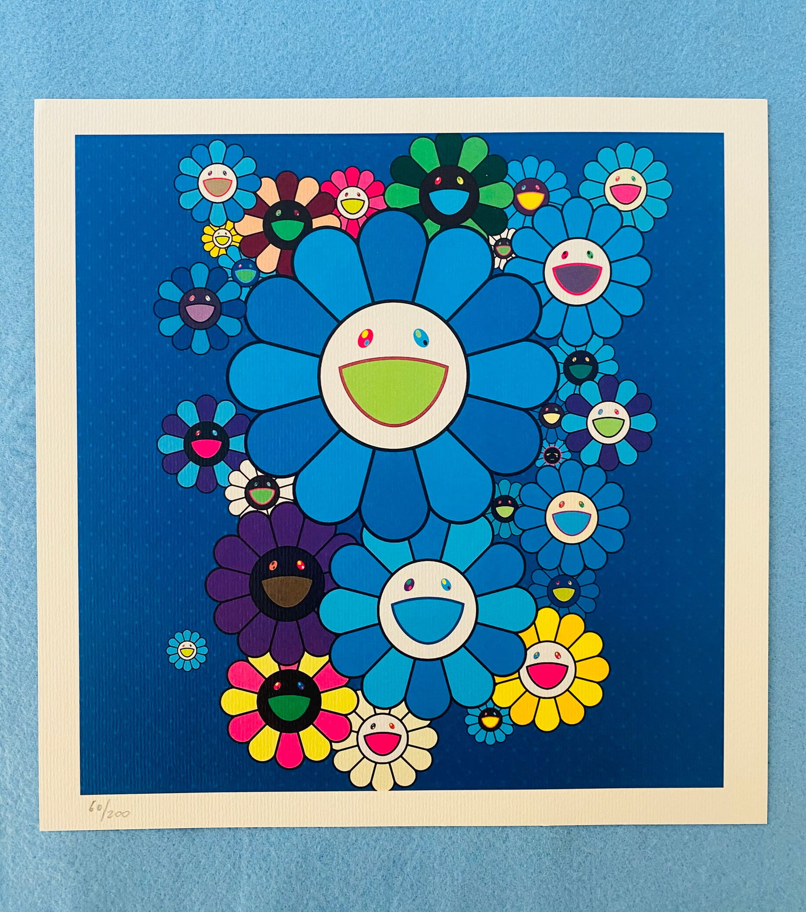 Takashi Murakami - Blue Velvet and Rose Velvet: Takashi Murakami "Blue Velvet and Rose Velvet" Chromolitograph after an original work. Numbered lower left. Excellent conditions. Shipped with care in solid tube, fast shipping in 3-4 days all over