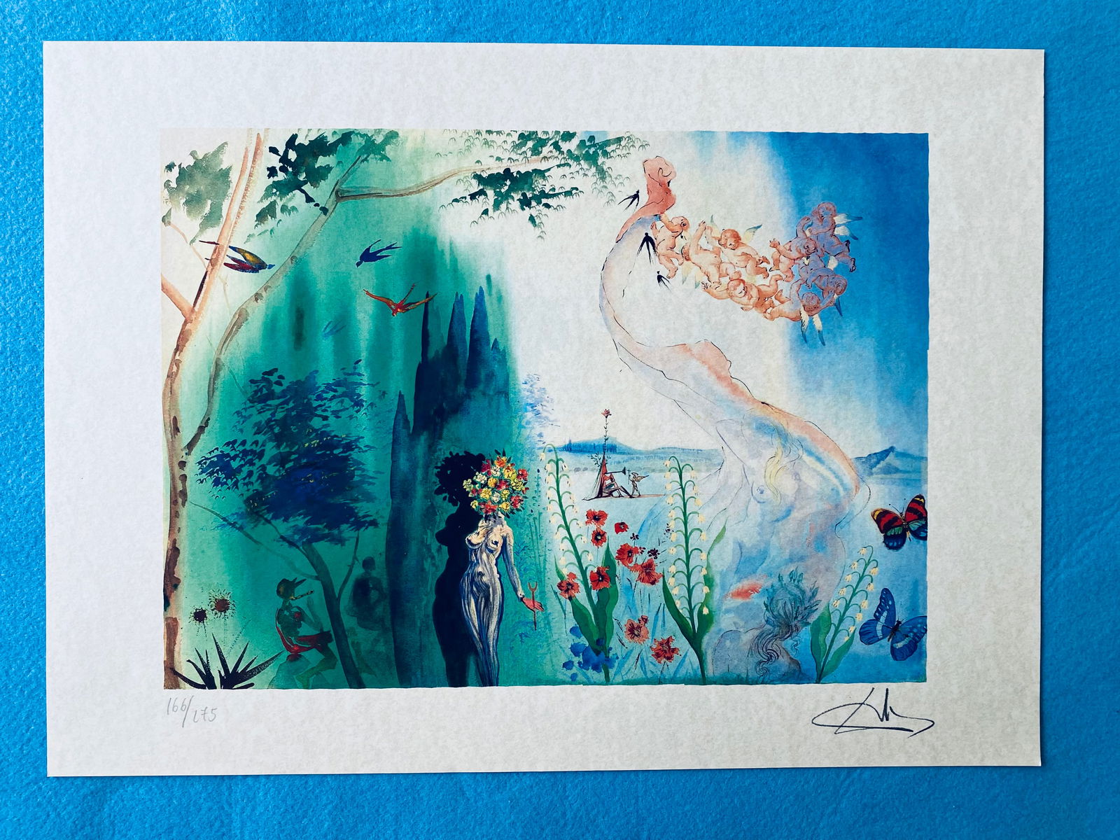 Salvador Dali - Spring: Salvador Dali "Spring" Chromolitograph after an original work. Print-signed lower right. Numbered lower left. Excellent conditions. Shipped with care in solid tube, fast shipping in 3-4 days all over