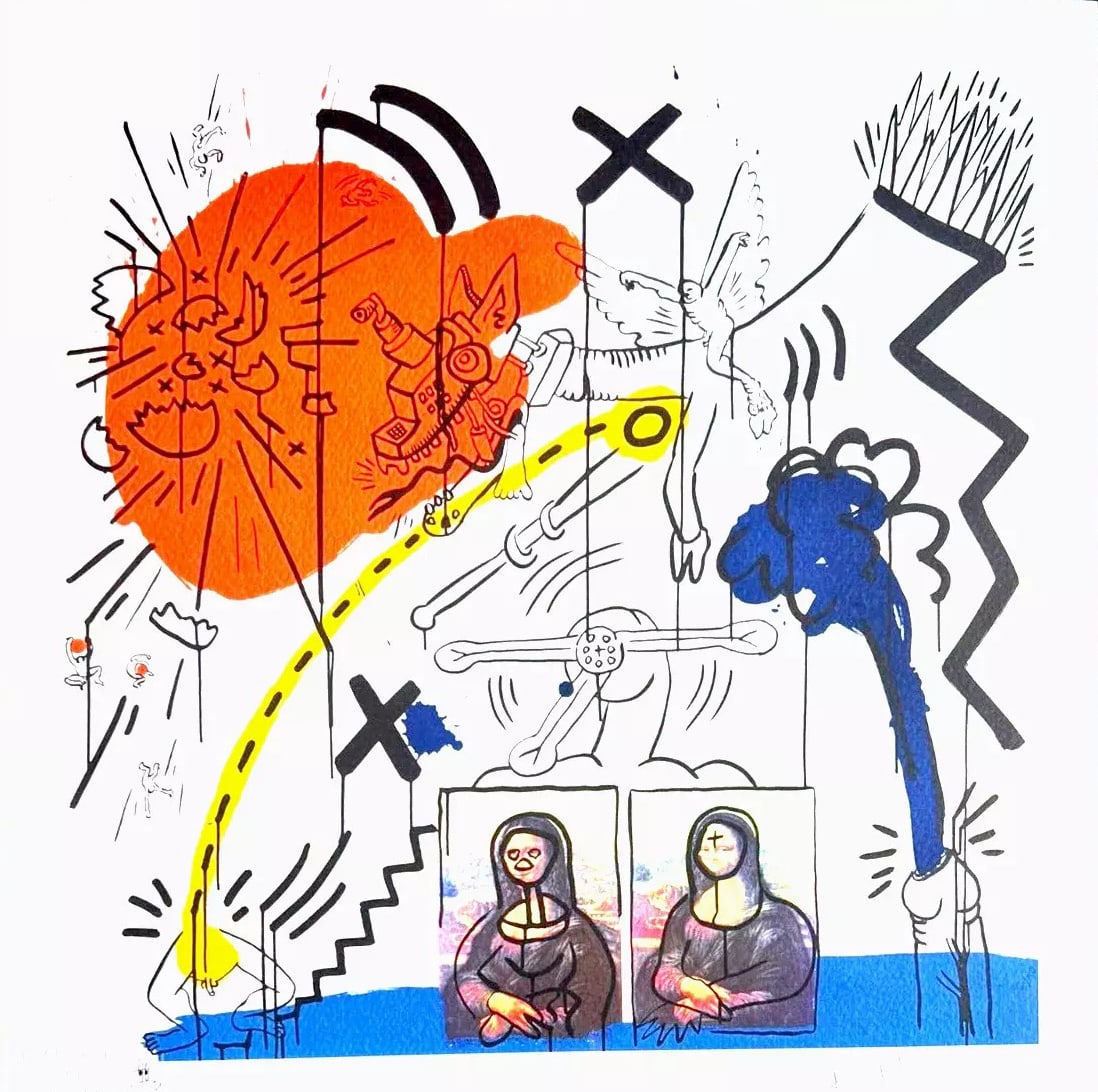 Keith Haring - Apocalypse: Keith Haring "Apocalypse" Chromolitograph after an original work. Print-signed lower right, numbered lower left.Excellent conditions. Shipped with care in solid tube, fast shipping in 3-4 days all