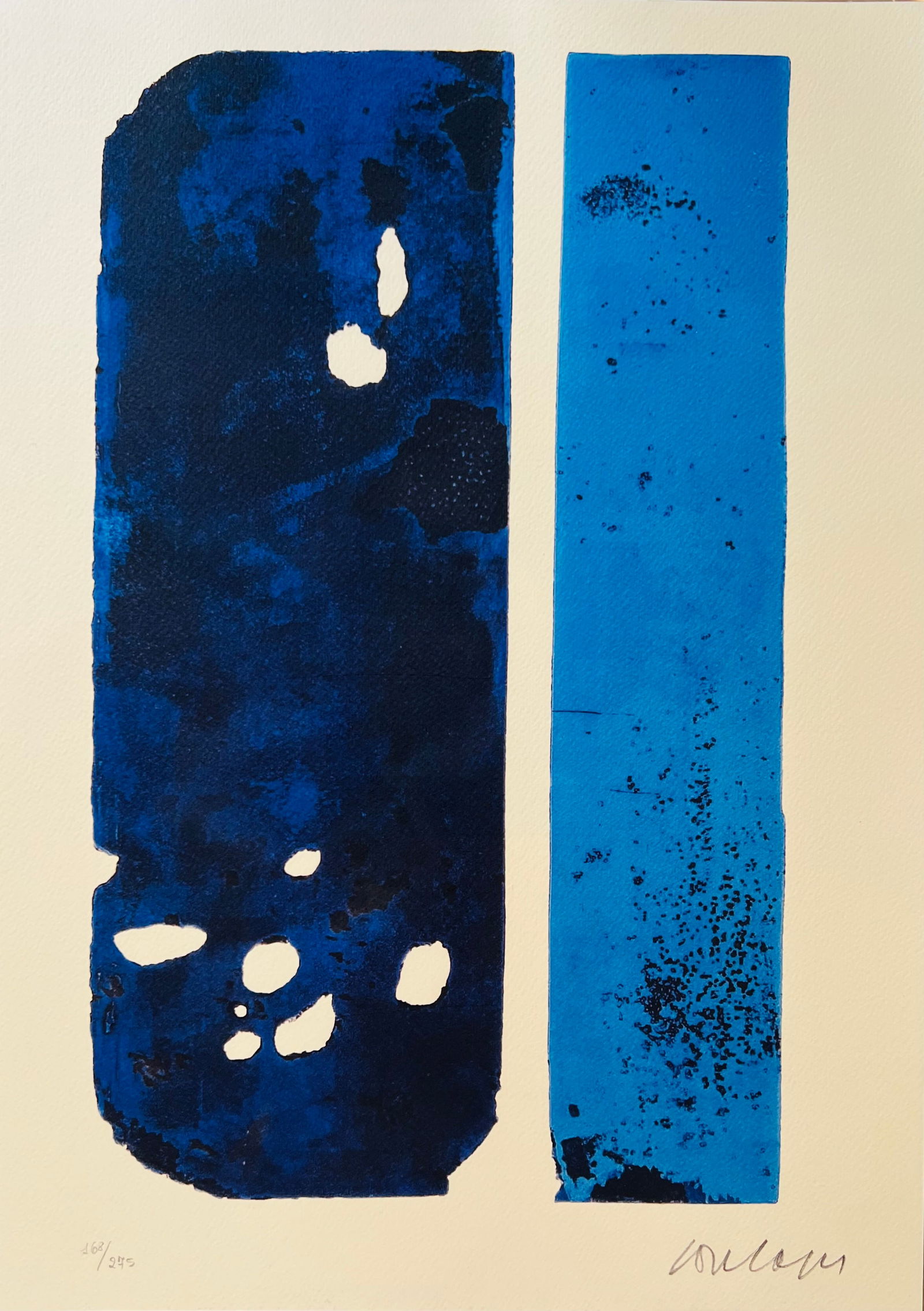 Pierre Soulages - N.XXX: Pierre Soulages "N.XXX" Chromolitograph after an original work. Print-signed lower right. Numbered lower left. Excellent conditions. Shipped with care in solid tube, fast shipping in 3-4 days all