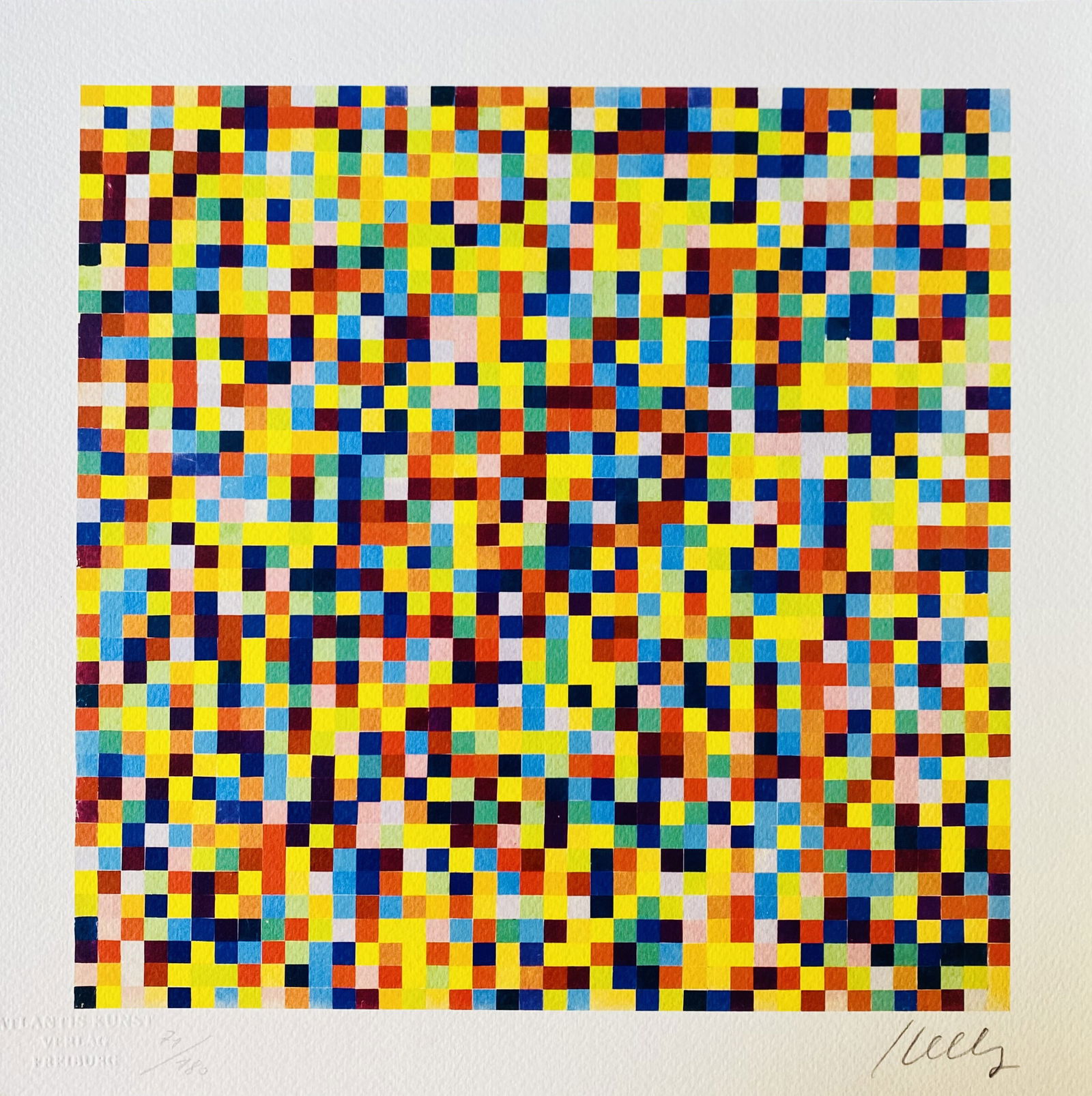 Ellsworth Kelly - Spectrum of Colors arranged by Chance VII: Ellsworth Kelly "Spectrum of Colors arranged by Chance VII" Chromolitograph after an original work. Numbered lower left. Excellent conditions. Shipped with care in solid tube, fast shipping in 3-4
