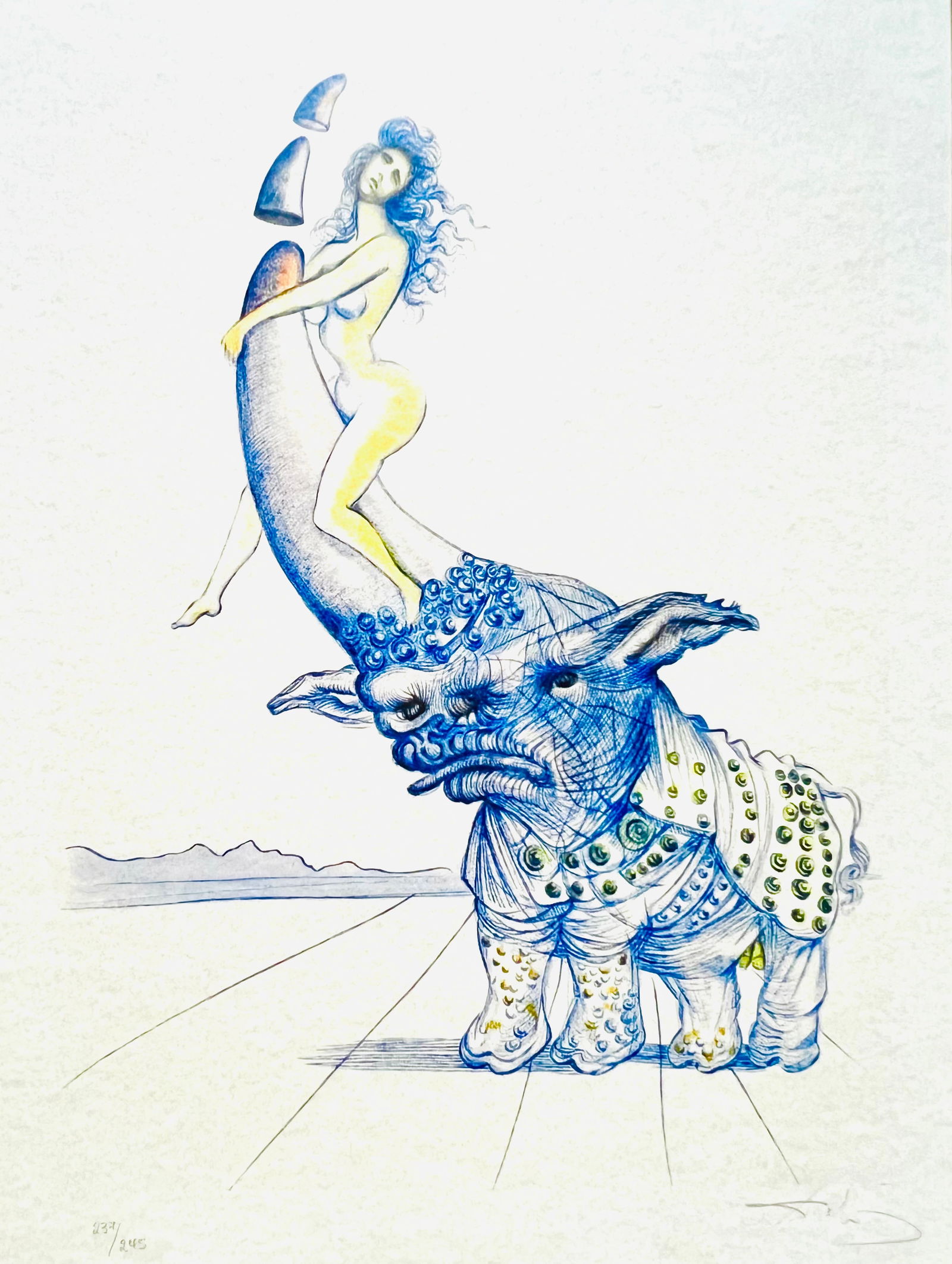 Salvador Dali - Illustration of the Casanova Book: Salvador Dali "Illustration of the Casanova Book" Chromolitograph after an original work. Print-signed lower right. Numbered lower left. Excellent conditions. Shipped with care in solid tube, fast shi